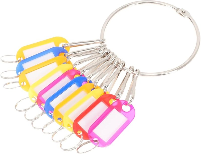 Stainless Steel Color Coded Key Tags With Rings For Home Office Hotel Organization - Image 1